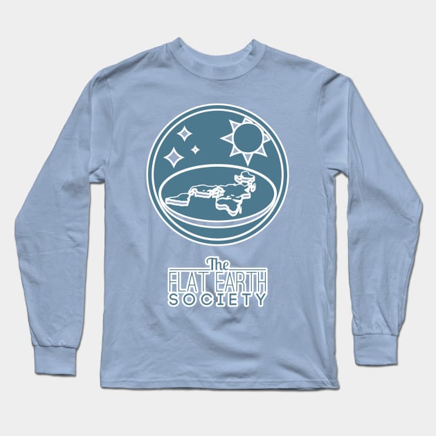 Flat Earth Society Long Sleeve T-Shirt by iQdesign